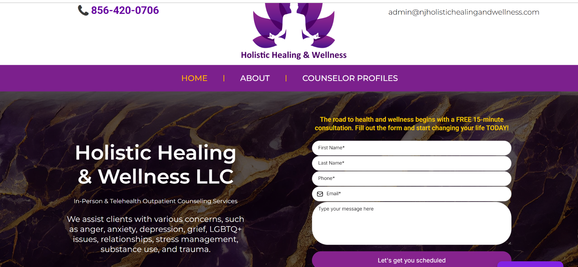 NJ Holistic Healing & Wellness — Full GHL Onboarding for 50+ Therapists