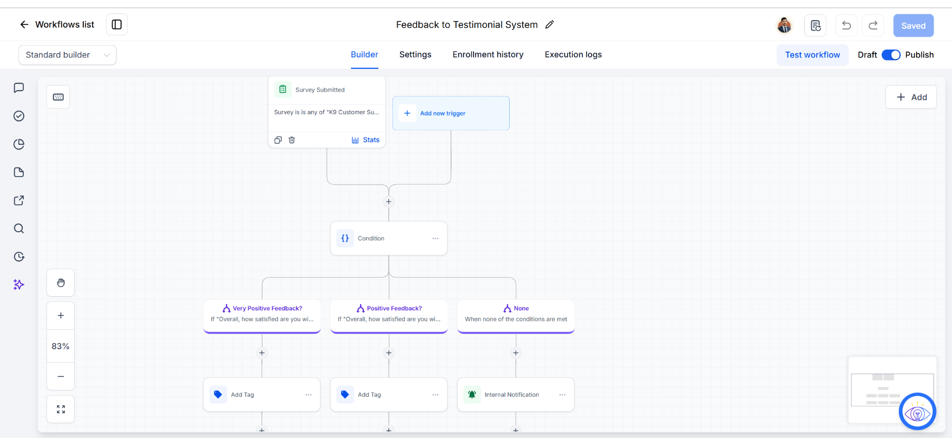 Feedback to Testimonial System — Survey to Google Review Automation